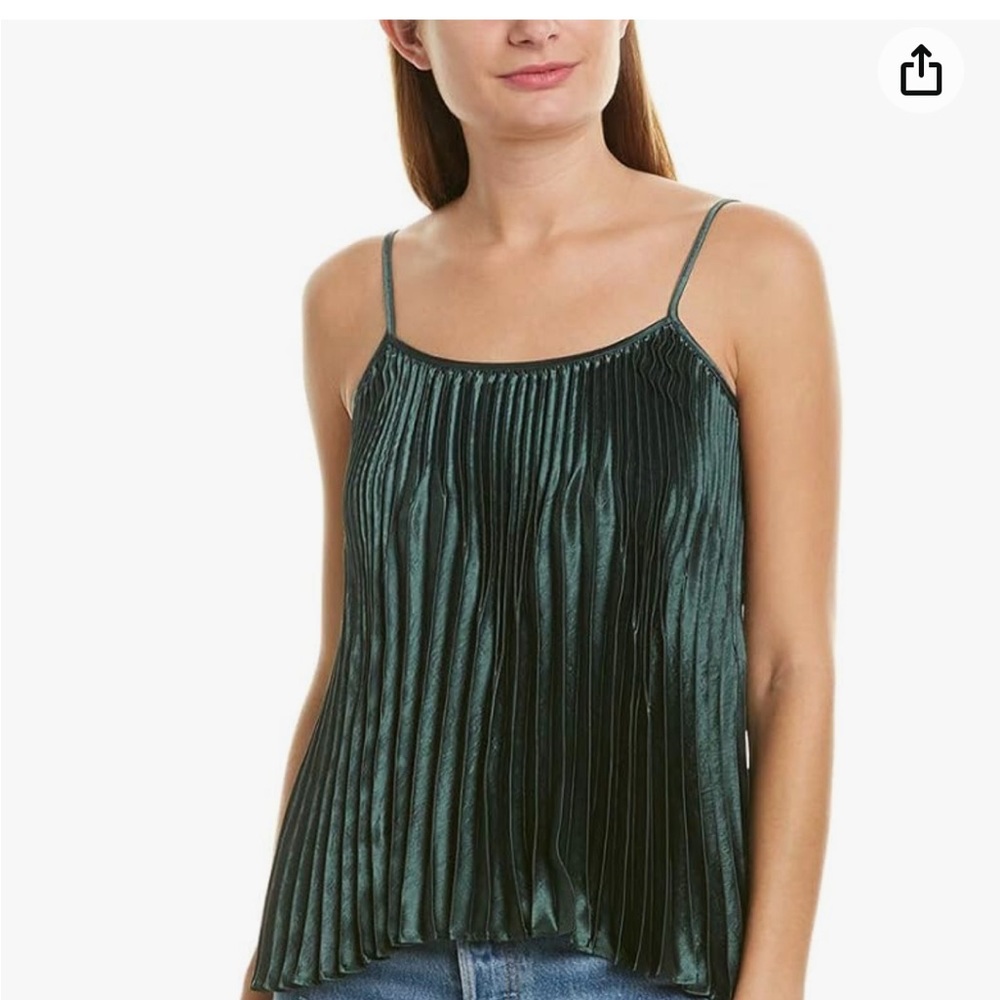 Vince Green Pleated Camisole Top
